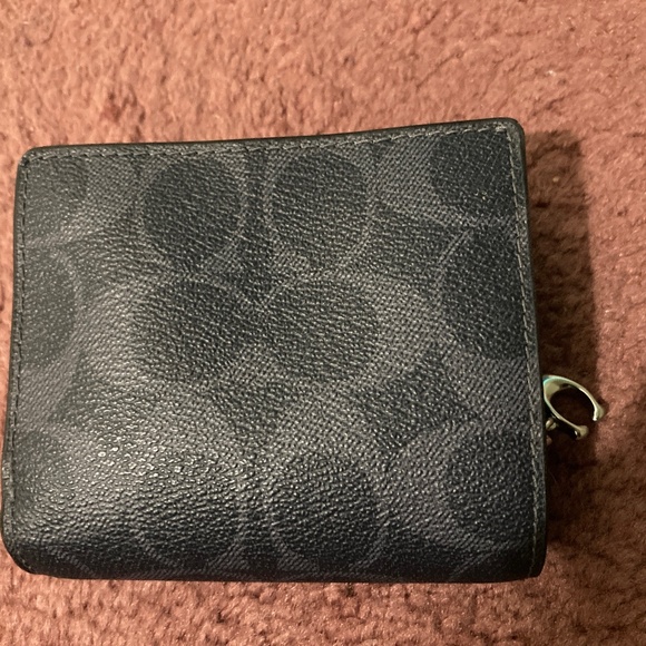 Coach Navy Logo Snap Wallet - Picture 3 of 5